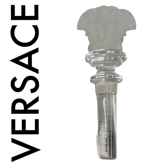 Versace Other - VERSACE FROSTED CLEAR MEDUSA HEAD CRYSTAL BOTTLE STOPPER ROSENTHAL